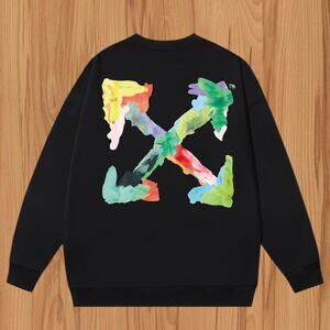 Men's Classic Off-White Sweatshirt Black